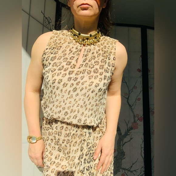 👗 Joie Genuine Silk Leopard Print Dress - Picture 12 of 14